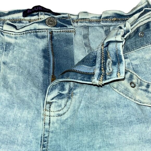Blue Spice Paper Bag Rolled Hem Jean Shorts - Picture 6 of 9